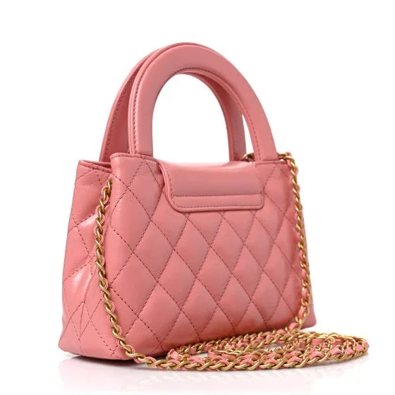 Chanel Pink Calfskin Mini Kelly Shopper - Balbina Style