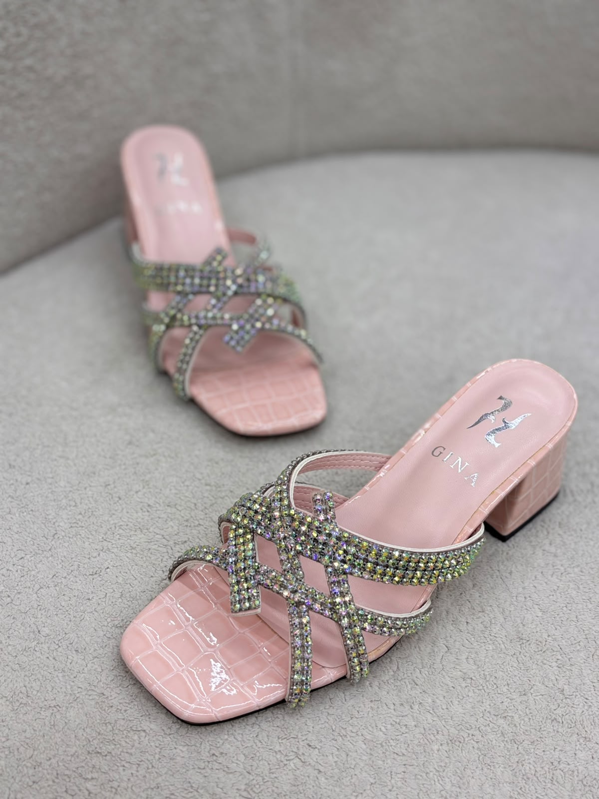 Rhinestone Criss-Cross Heels