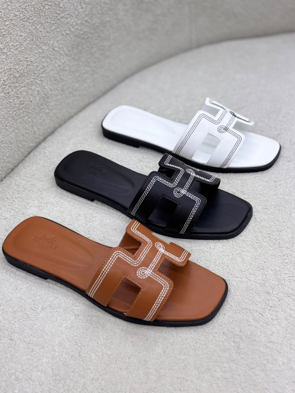 Embroidered Flat Sandals