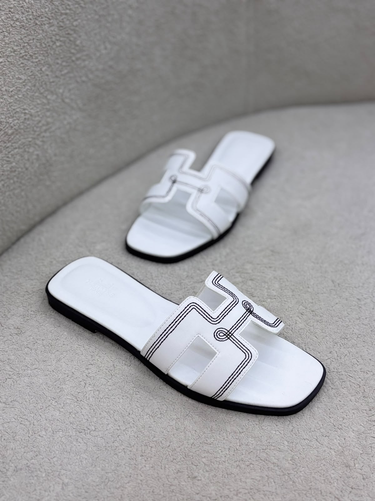 Embroidered Flat Sandals
