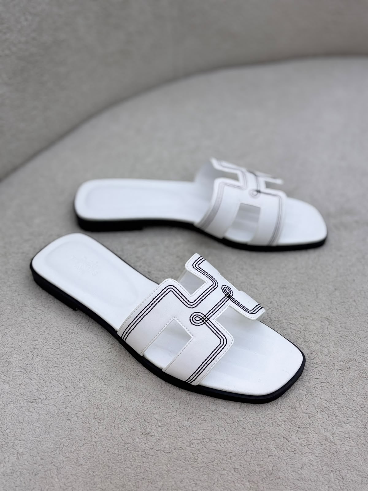 Embroidered Flat Sandals
