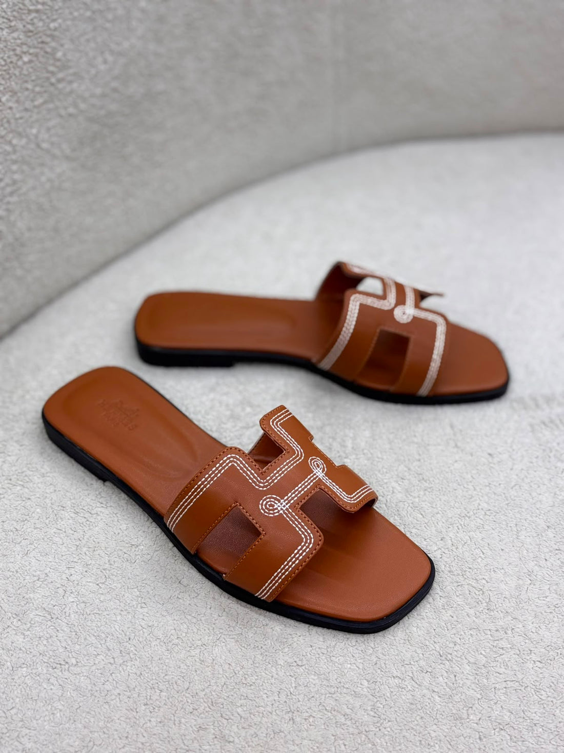 Embroidered Flat Sandals