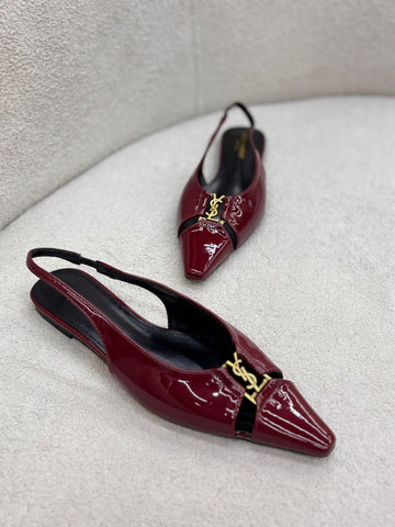 Pointed-Toe Leather Heels
