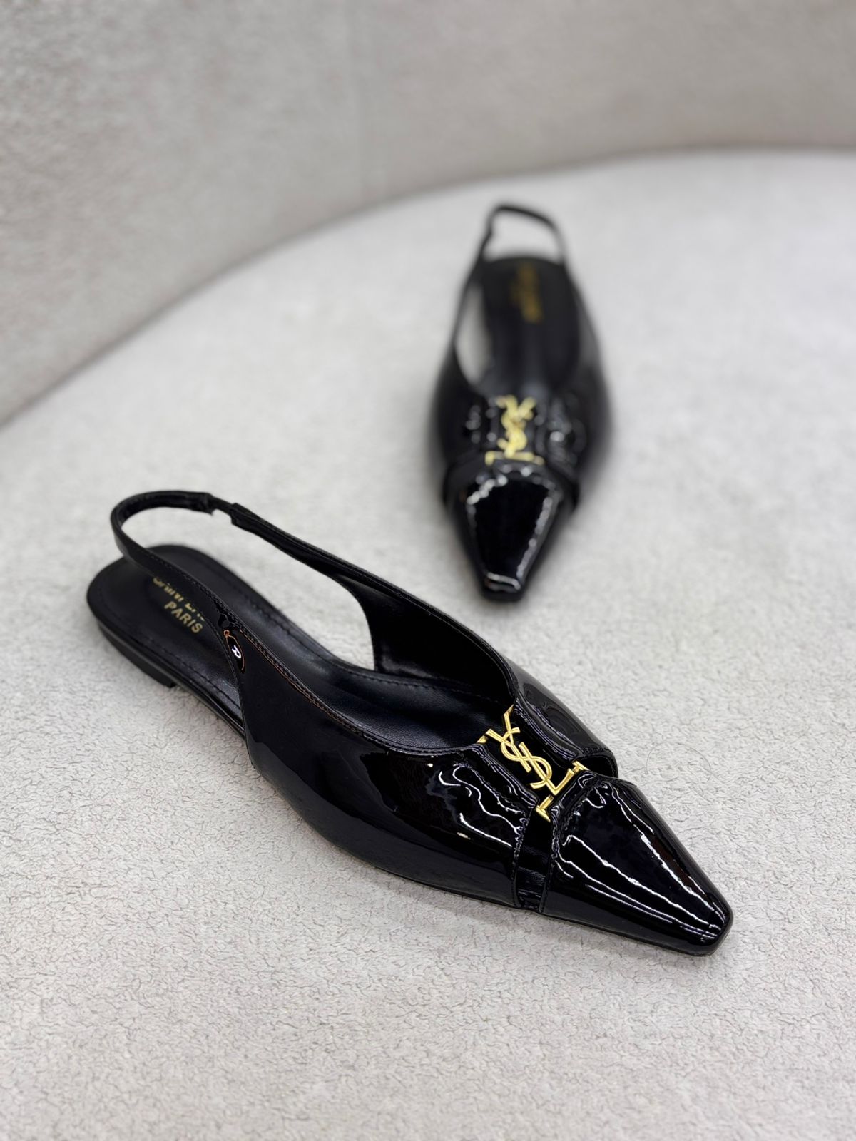 Pointed-Toe Leather Heels