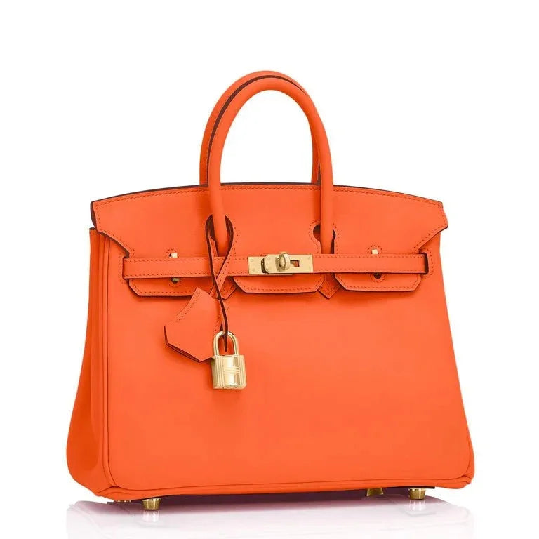 Premium Togo Leather Gold Handbag - Faizah Outlet