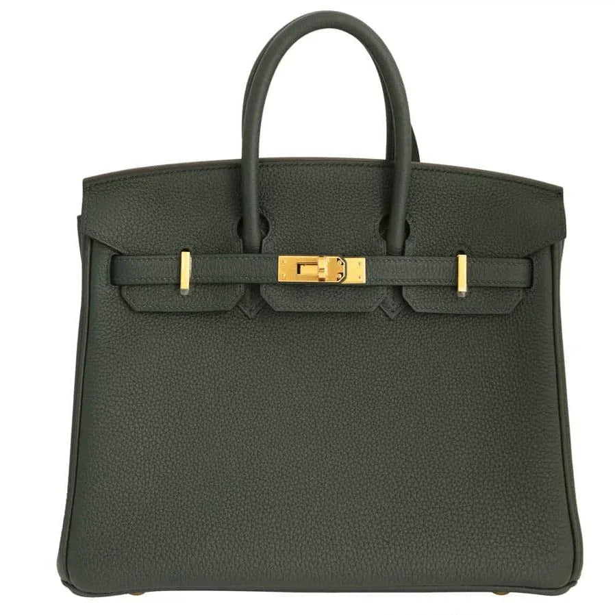 Premium Togo Leather Gold Handbag - Faizah Outlet