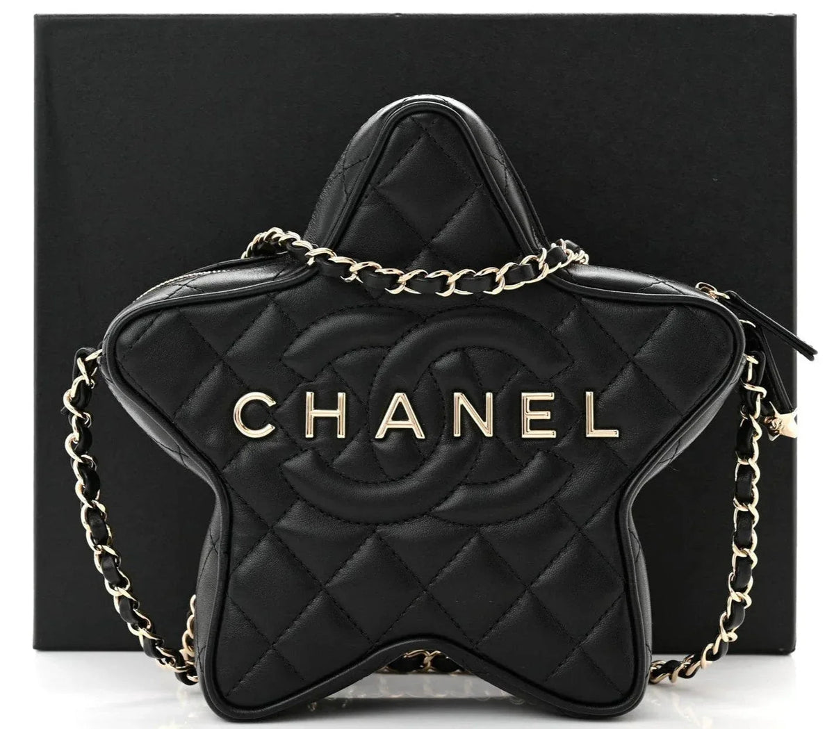 CHANEL Lambskin Quilted Walk of Fame Star Bag - Balbina Style