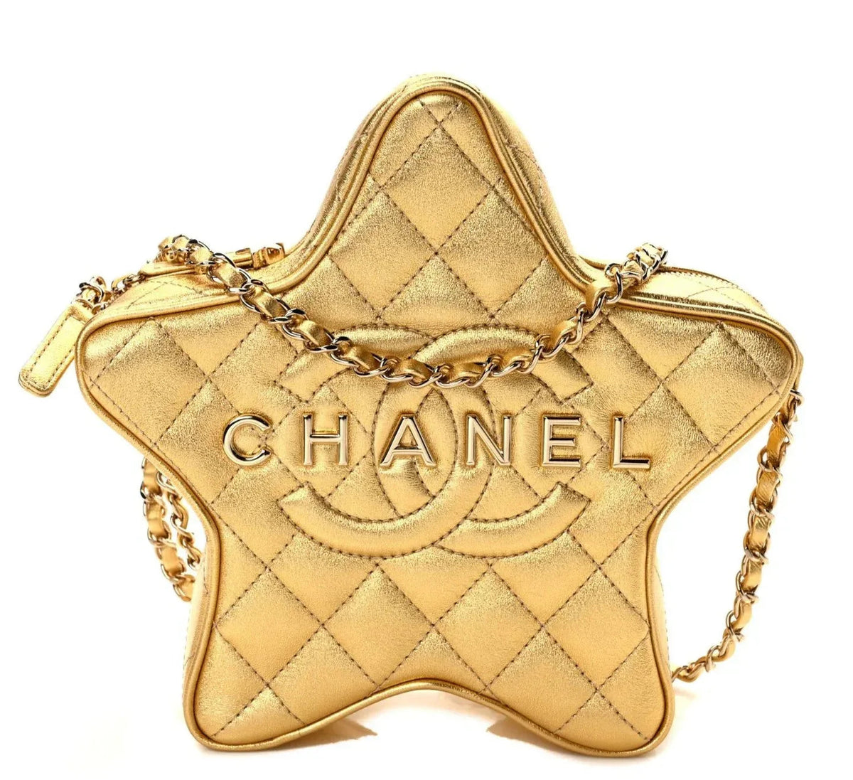 CHANEL Lambskin Quilted Walk of Fame Star Bag - Balbina Style