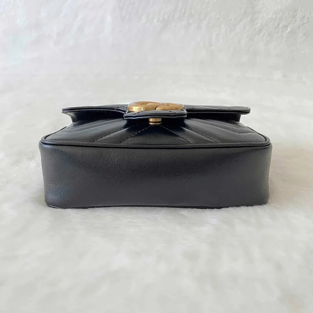Black Matelassé Super Mini Bag - Balbina Style