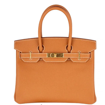 Premium Togo Leather Gold Handbag - Faizah Outlet